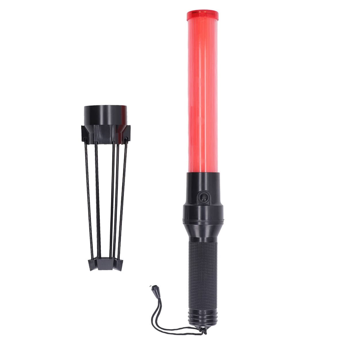 42cm Traffic Baton, Fluorescent Glow Stick, LED Fire Command Baton with Flash Warning for High Visibility and Durability