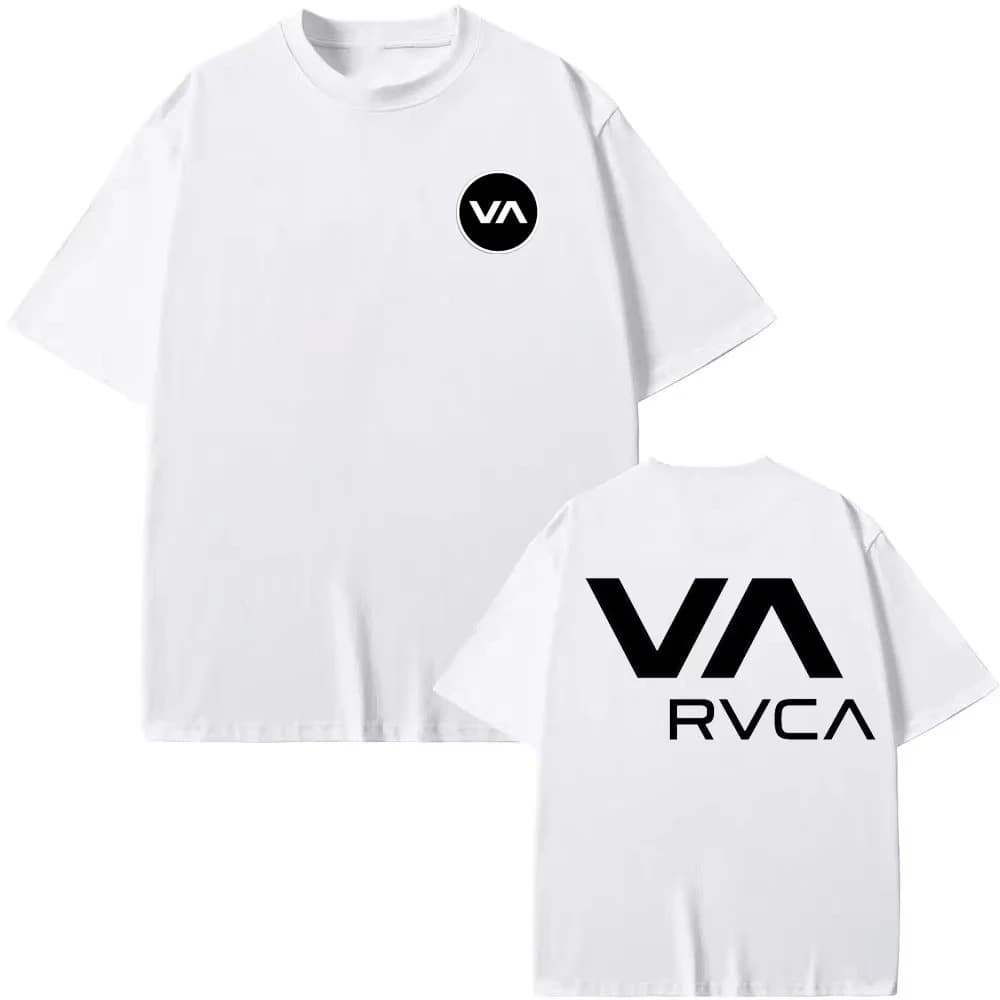 RVCA T-Shirt Black Tee Summer Cotton T-Shirt Summer Short