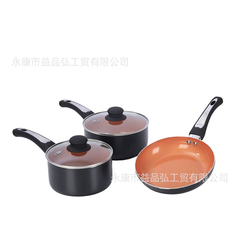 Aluminum Non-Stick Cookware 5-Piece Set Including Stockpot, Milk Pot, Baby Food Pot, Frying Pan, Kitchen Cookware Set