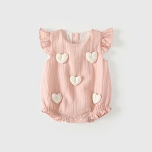 Baby Summer Wrap Bodysuit Small Month Clothes Thin Girl Baby Cute Bodysuit Full Moon 100 Days Romper Summer