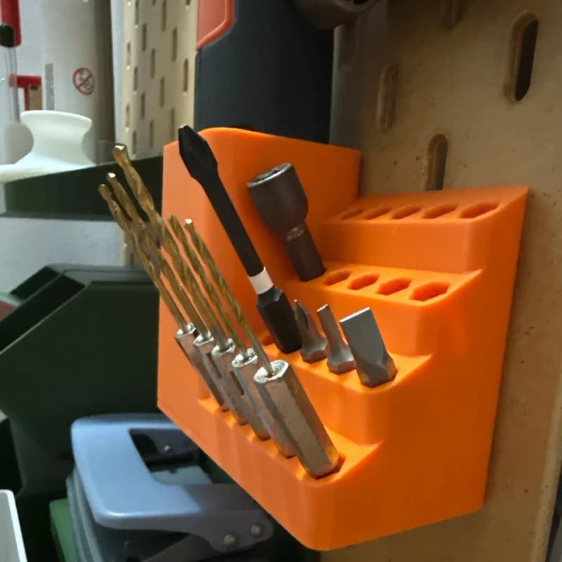 [In stock new product] 20/50 hole screwdriver bit storage box pegboard bracket suitable for 6.35mm hex