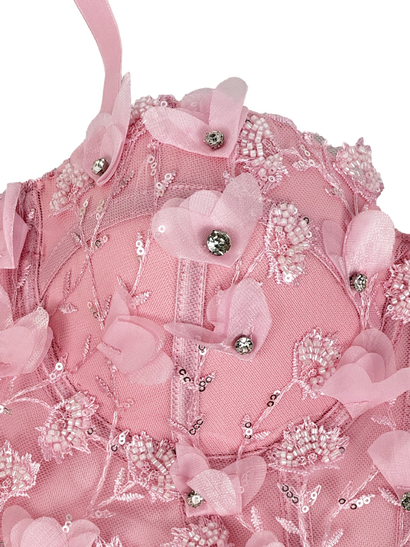 Handmade Floral Beaded Corset Top with Boning, Slimming Fit with Padded Straps, Pure and Alluring Style, Women's Boned Vest