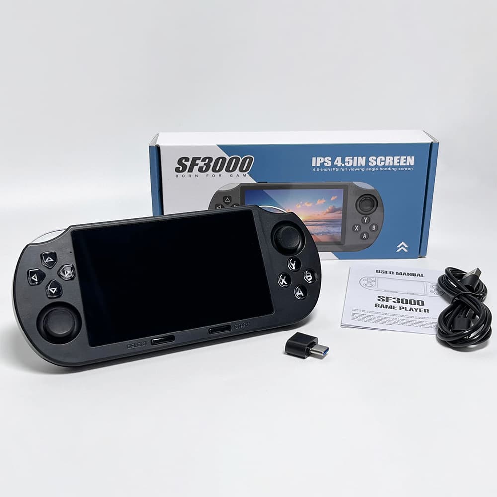 Cross-border New SF3000 Nostalgic Game Console 4.5-inch HD Large Screen Handheld GBA Dual Joystick Portable