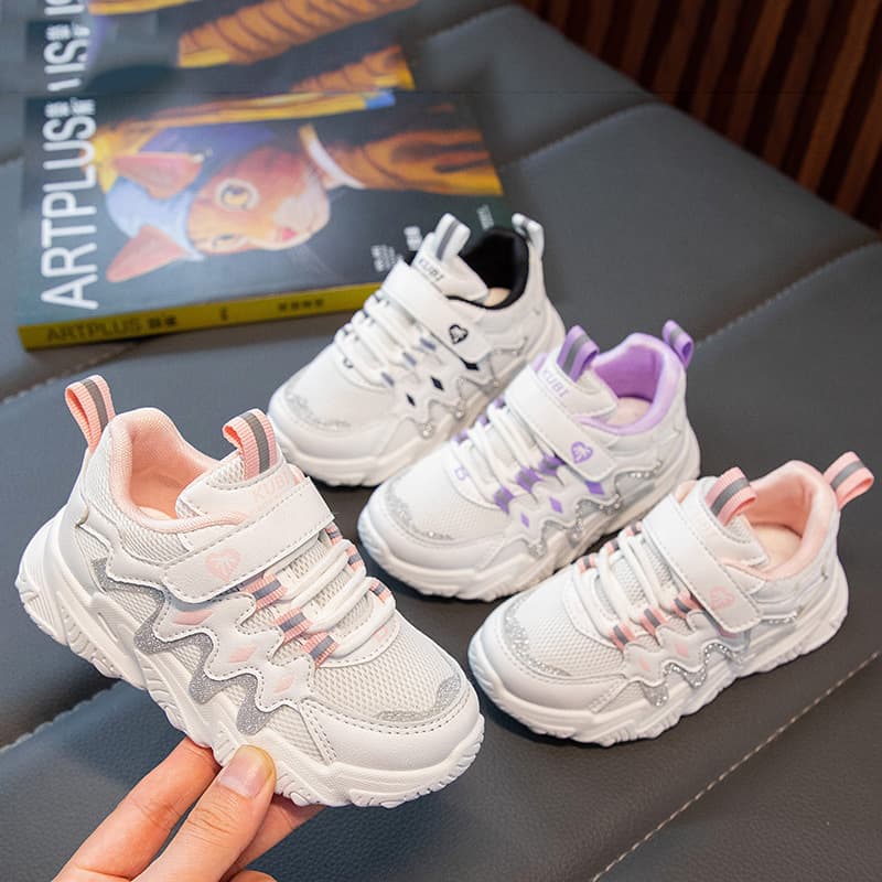 Children's mesh shoes 2026 spring new style girls' breathable sports shoes for middle-aged and older children's students comfortable running shoes boys' shoes