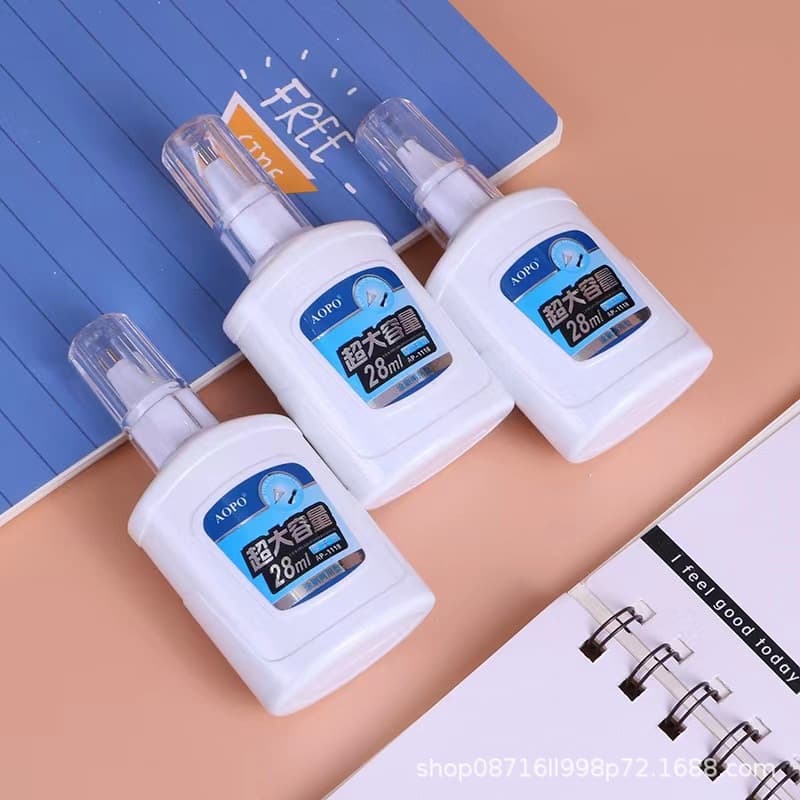 Aobo Stationery Correction Fluid (28ml, dual-purpose, for students) - Wholesale Correction Fluid