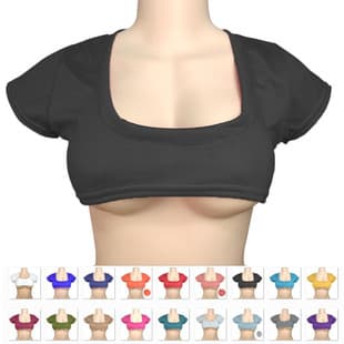 2026 Cross-Border Anime Style Solid Color Half-Breast Short T-Shirt Cute Japanese Sexy T-Shirt Women's Short Sleeve Crop Top Revealing Top