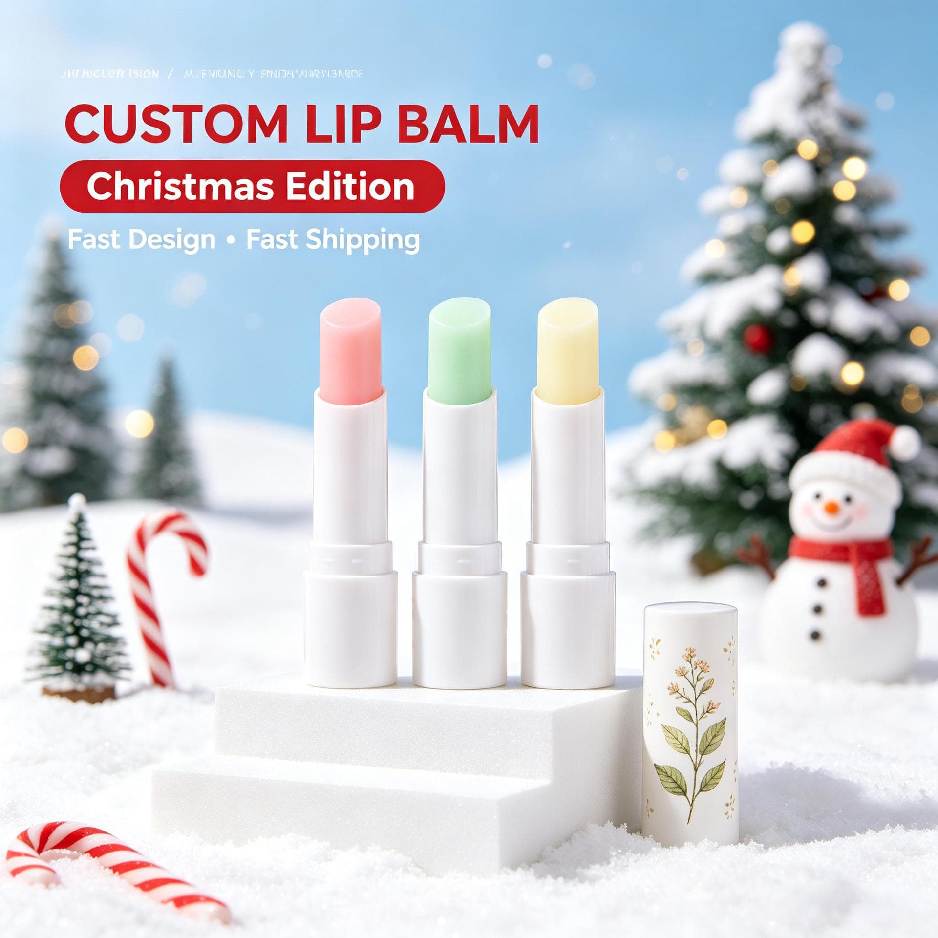 Cross-border Christmas fruit-flavored moisturizing autumn and winter anti-chapped lip balm OEM OEM processing fruit lip oil