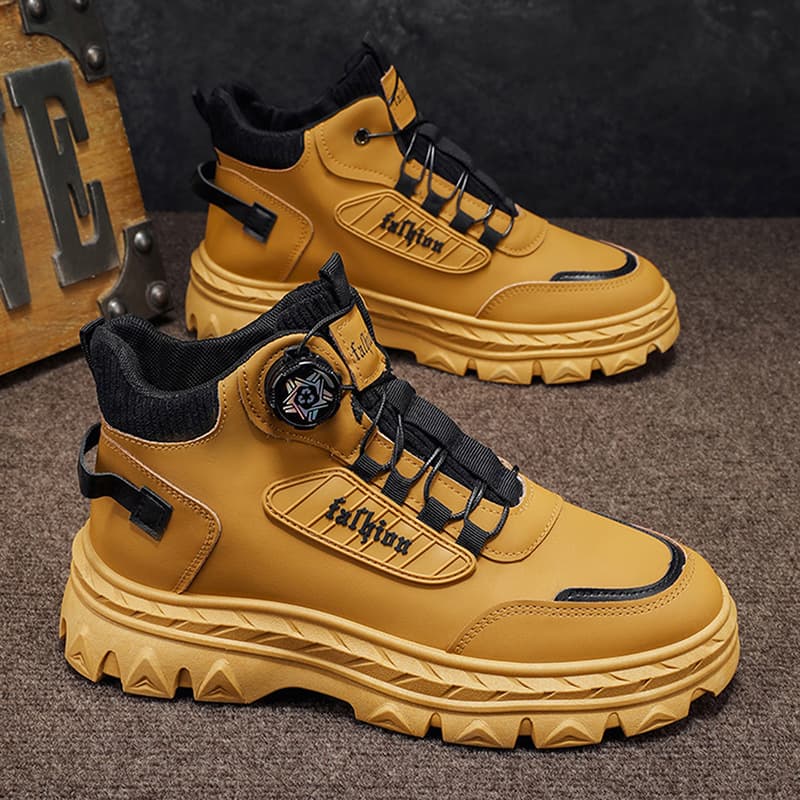 2026 Spring and Summer New Men's Shoes, High-Top Work Shoes, Men's British Retro Boots, Thick-Soled Martin Boots for Men