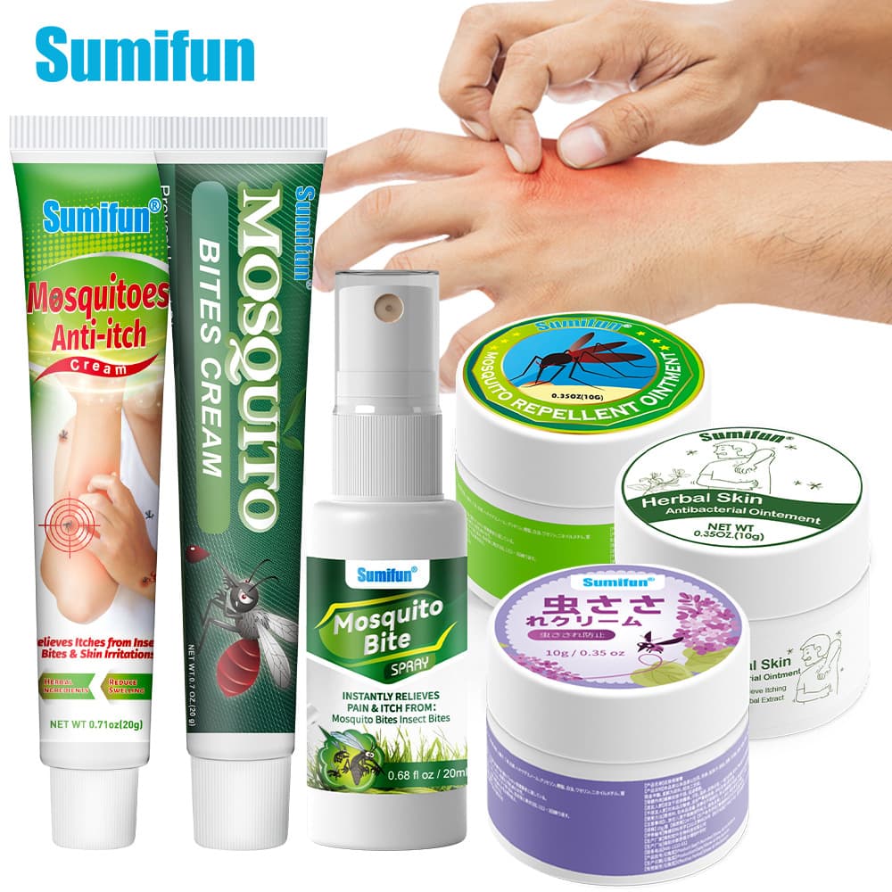 Sumifun Mosquito Itch Relief Cream with Herbal Spray for Skin Care, Cross-border Ointment from Southeast Asia