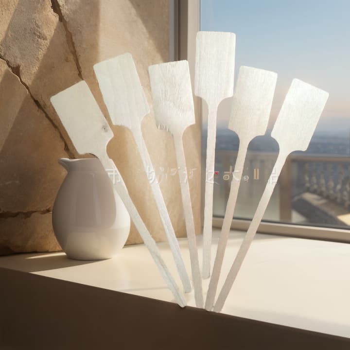 Disposable wooden hot drink stirring sticks with special square heads, customizable branded logos for cocktail mixing