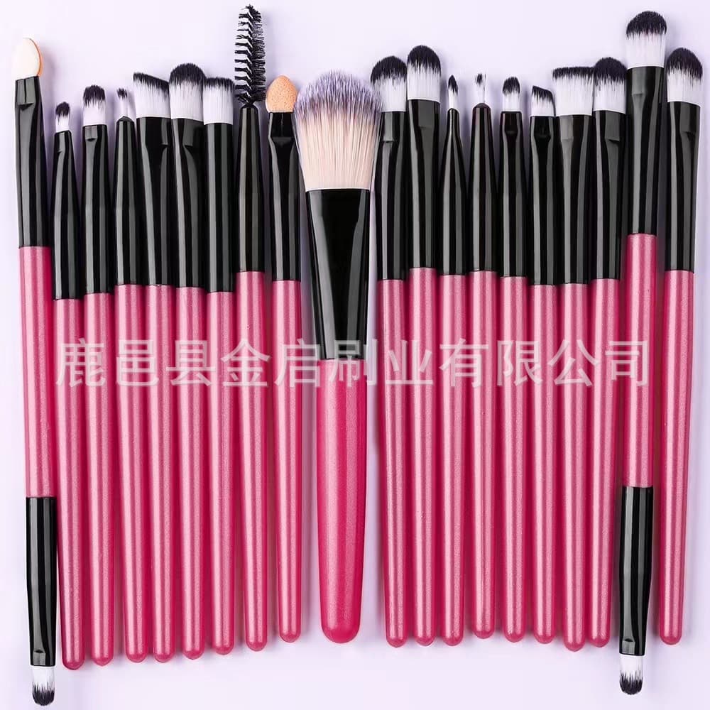 New 20-Piece Eye Makeup Brush Set Cross-Border Multi-Color Beauty Tools Foundation Mask Brush Eye Shadow Brush Lip Brush