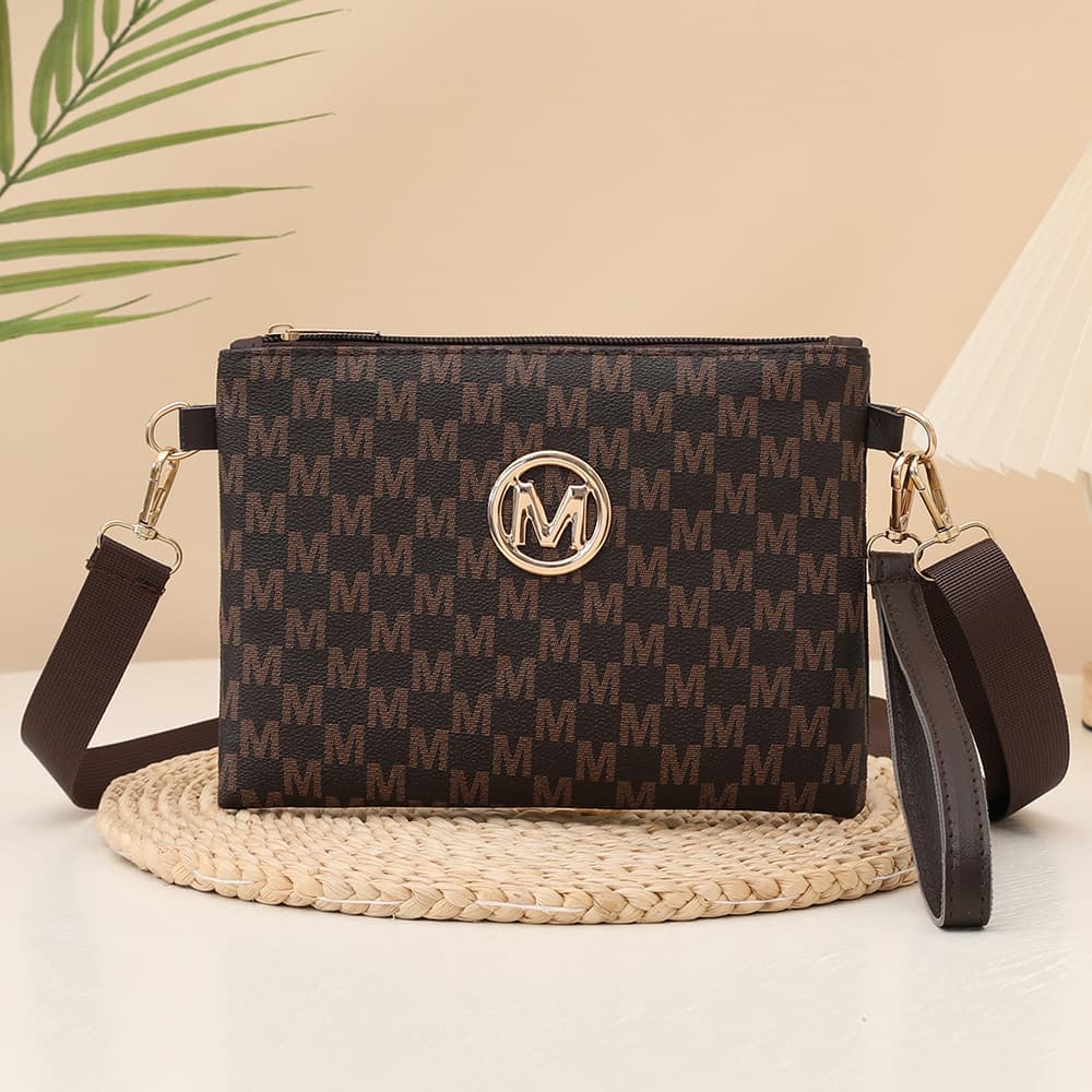 Women's Shoulder Bag Bucket Bag Pattern Letter Vintage Fashion Mom Pillow Bag Crossbody Wide Strap Cylinder Bag Trendy