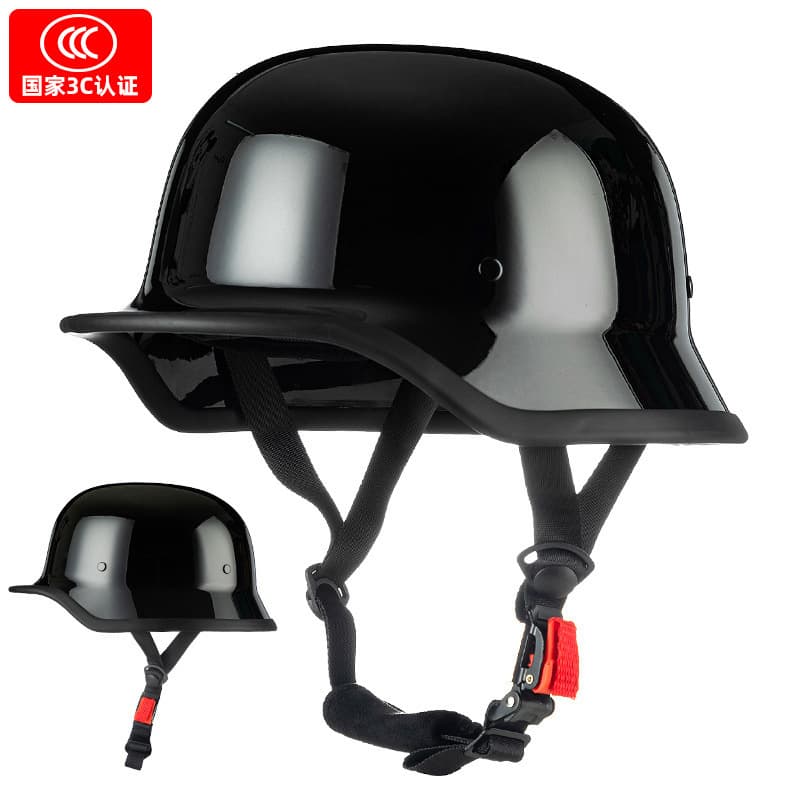German Style Soldier Helmet Harley Retro Half Helmet Motorcycle Helmet Summer 3C Certified Scooter Helmet All Season