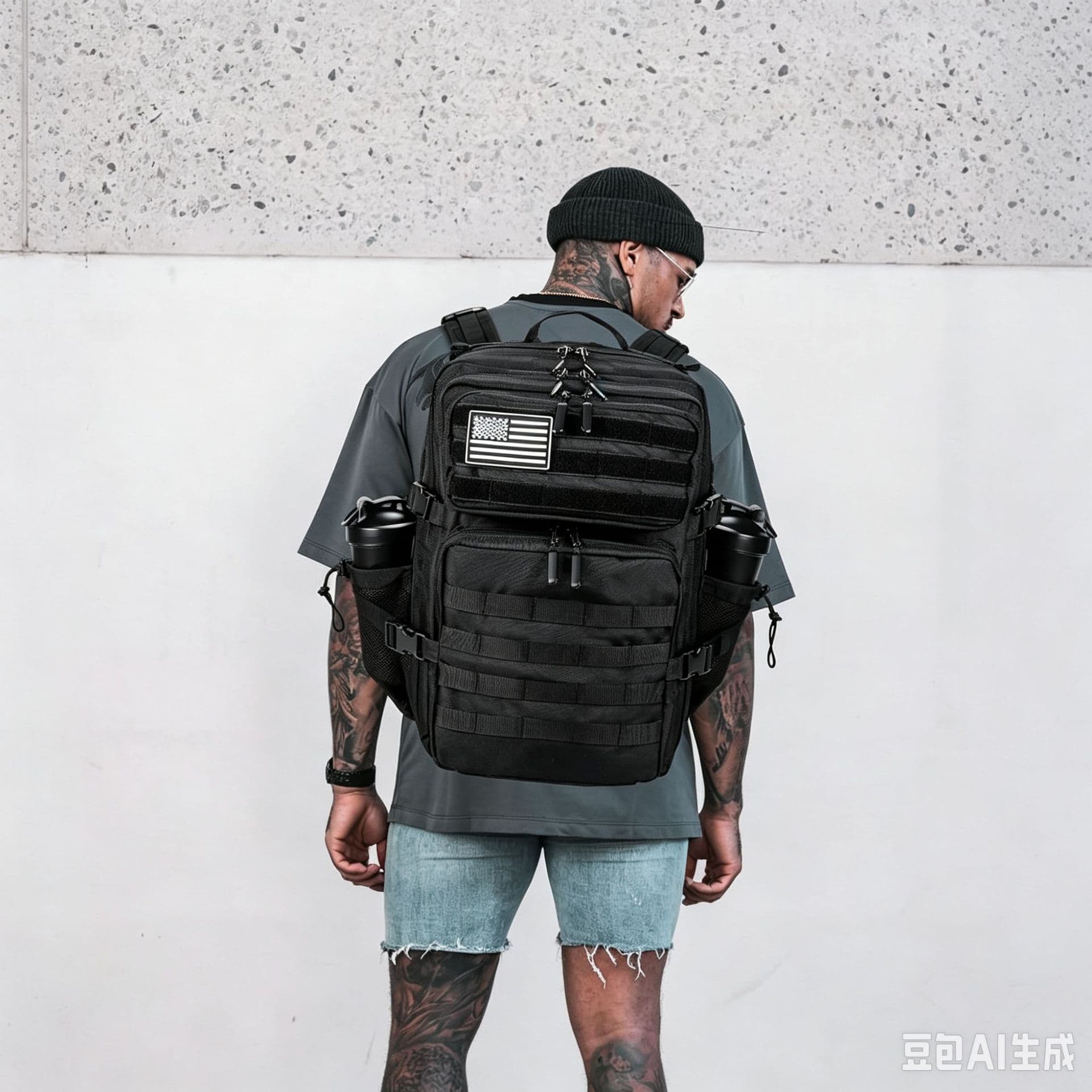 Cross-border new multifunctional tactical backpack 40L durable equipped with Molle system outdoor backpack storage bag