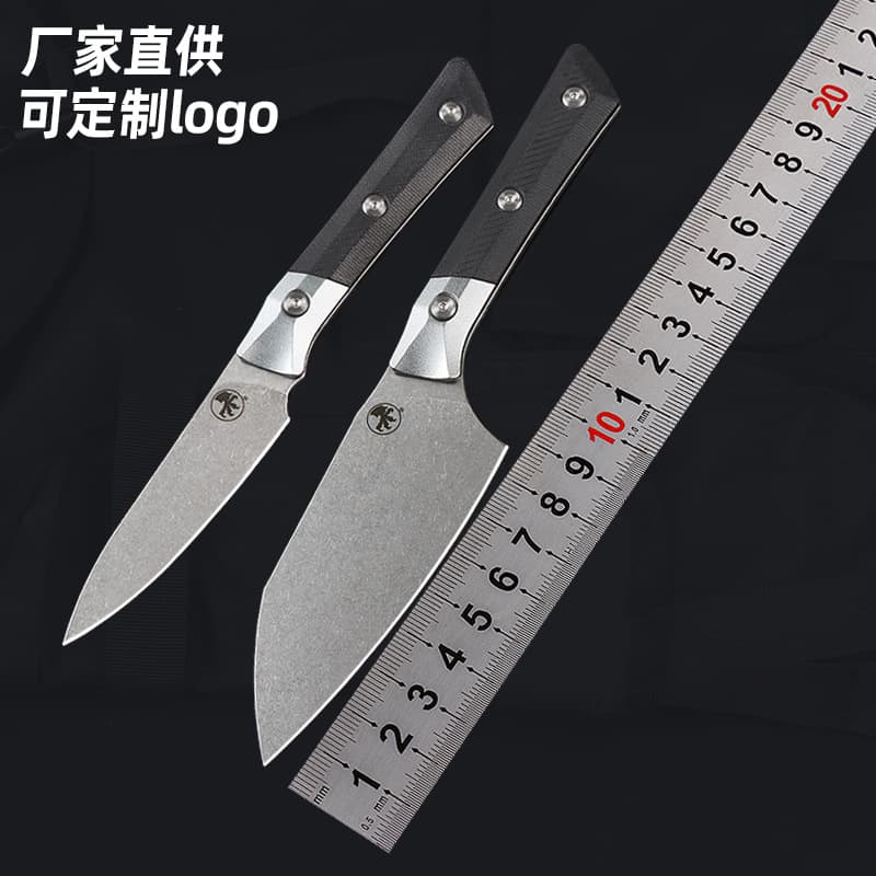 Cross-border Outdoor Straight Knife Wilderness Survival Knife Fishing Aluminum Black G10 Household Stainless Steel Knife Gift Knife