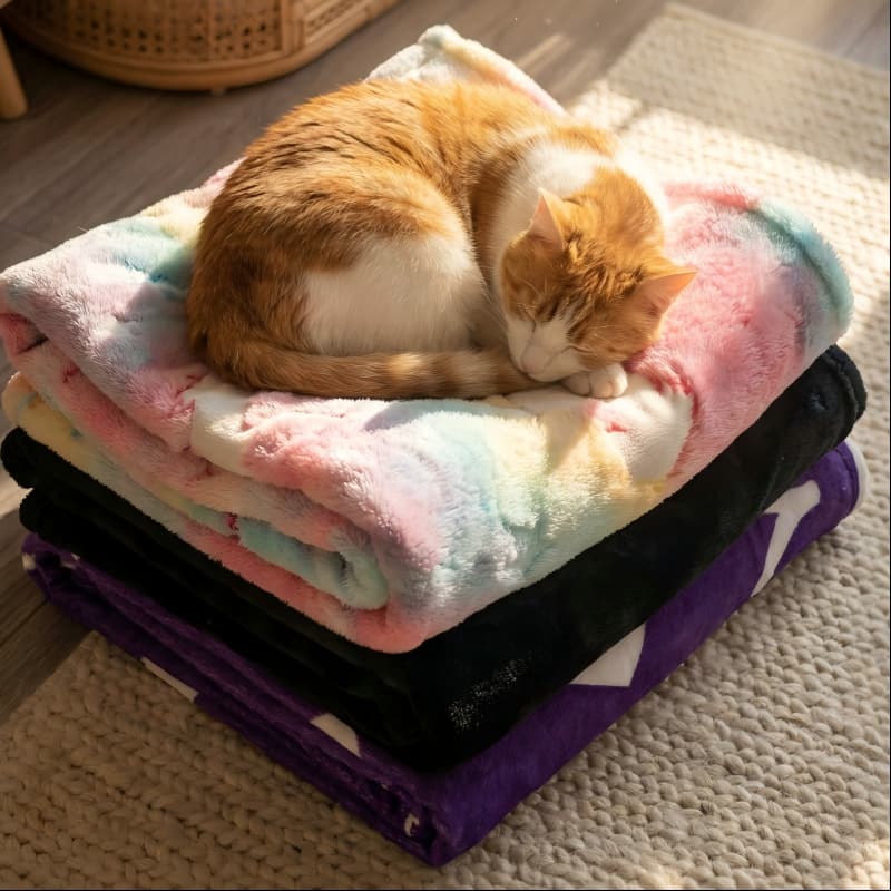 Factory Direct Flannel Pet Throw Blanket, Coral Fleece Pet Mat, Wholesale Donation Pet Blanket, Multi-functional Pet Blanket
