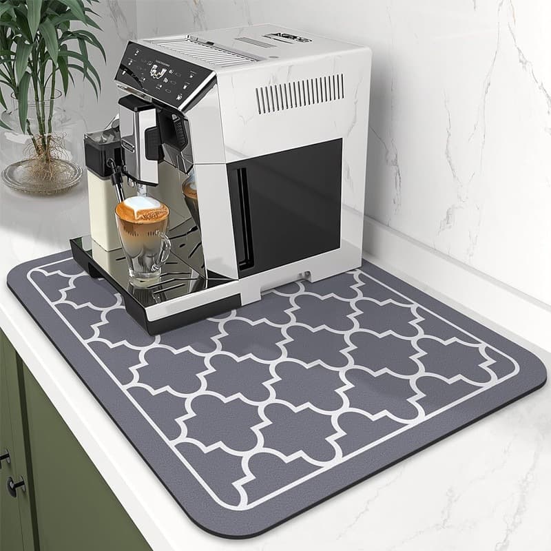 Cross-border Coffee Machine Mat Kitchen Drainage Mat Bar Counter Diatomite Water Absorbing Non-slip Coaster Quick-dry Table Mat