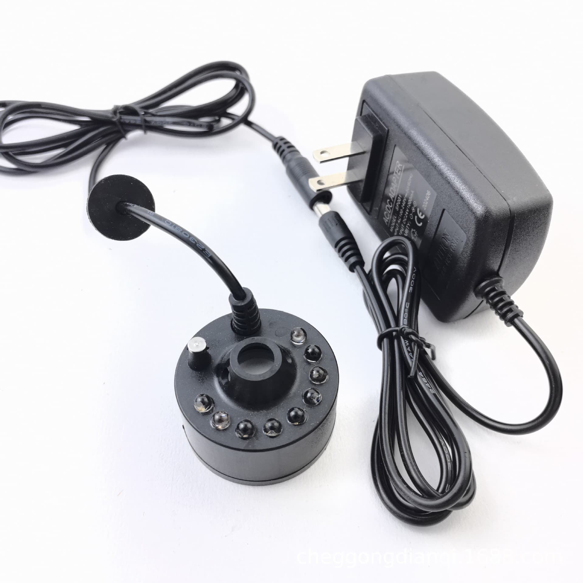 Cross-border Atomizer Wholesale EU/US/UK Standard Colorful Light Sprayer Pool Landscape Garden Fish Tank Fountain Humidifier