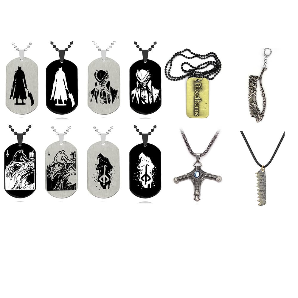 Gaming Accessory BLOODBORNE Weapon-Shaped Keyring Keychain Necklace Pendant