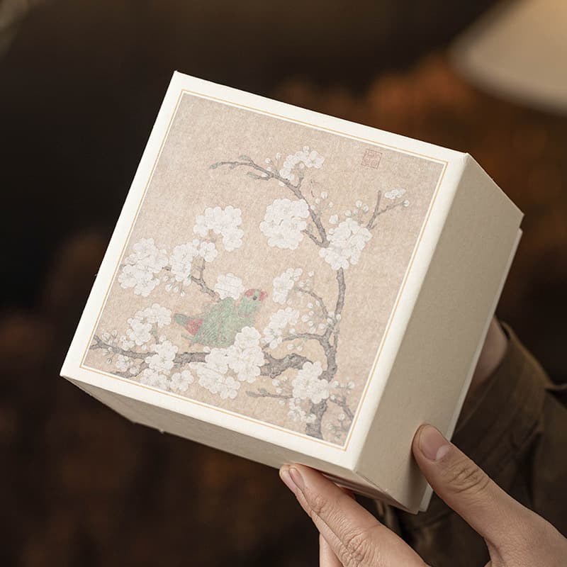 Jisu Lihua Song Premium Gift Box and Gift Bag Packaging Empty Gift Box High-End Gift Box Tea Set Collection Box