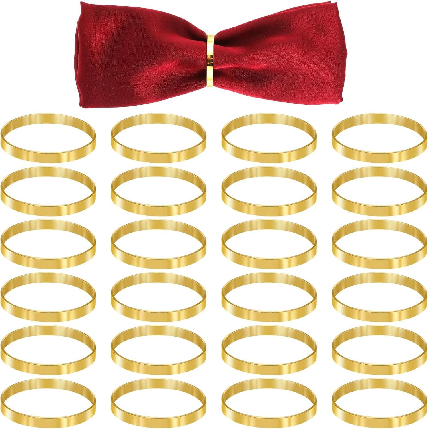 Cross-border Circular Napkin Ring, Gold Fashion Napkin Ring for Hotel Table Setting