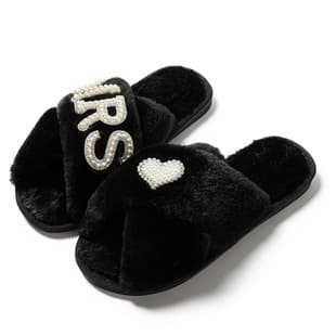 Strictly Selected MRS Plush Slippers for Women, Indoor Home Casual Heart-Shaped Fuzzy Slippers, Thickened Warm Cotton Slippers Wholesale
