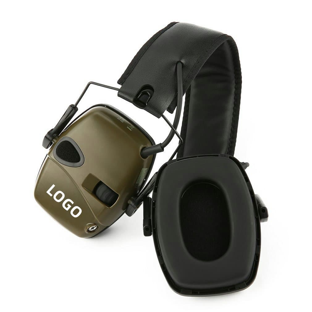 Amazon Cross-Border Exclusive Outdoor Hunting Tactical Noise-Reducing Pickup Headphones Electronic Shooting Earmuffs with Logo