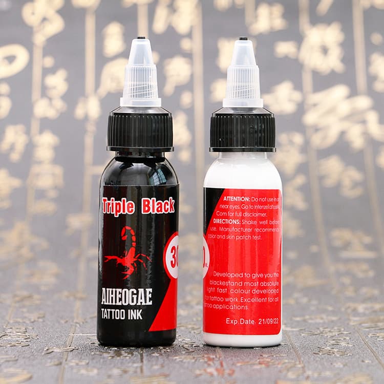 Cross-border Tattoo Equipment Ai Black Red Label Tattoo Practice Ink 30ml Small Tattoo Color Pigment Ink