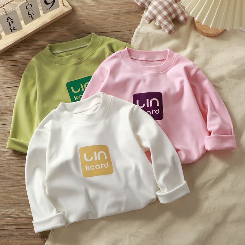 New Kids T-Shirt Loose Round Neck Long Sleeve Thermal Base Layer Stretch Boys Girls Top Kids Underwear Shirt