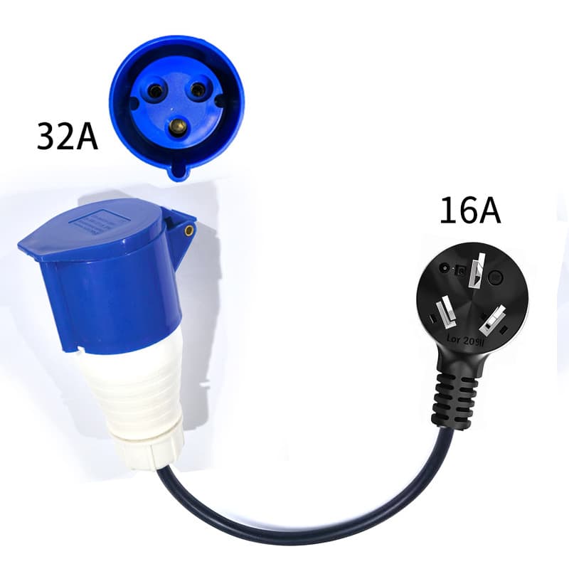 16A EU Plug to 32A Industrial CEE Socket UK/US/CN Standard Charging Adapter Cable