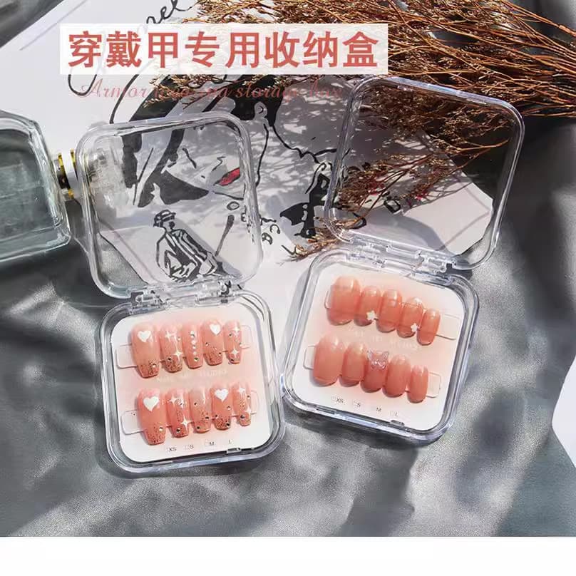 Street Encounter Wearing Nail Packaging Box New Thickened Nail Art Works Gift Box Nail Piece Storage Display Box Laminating Wholesale