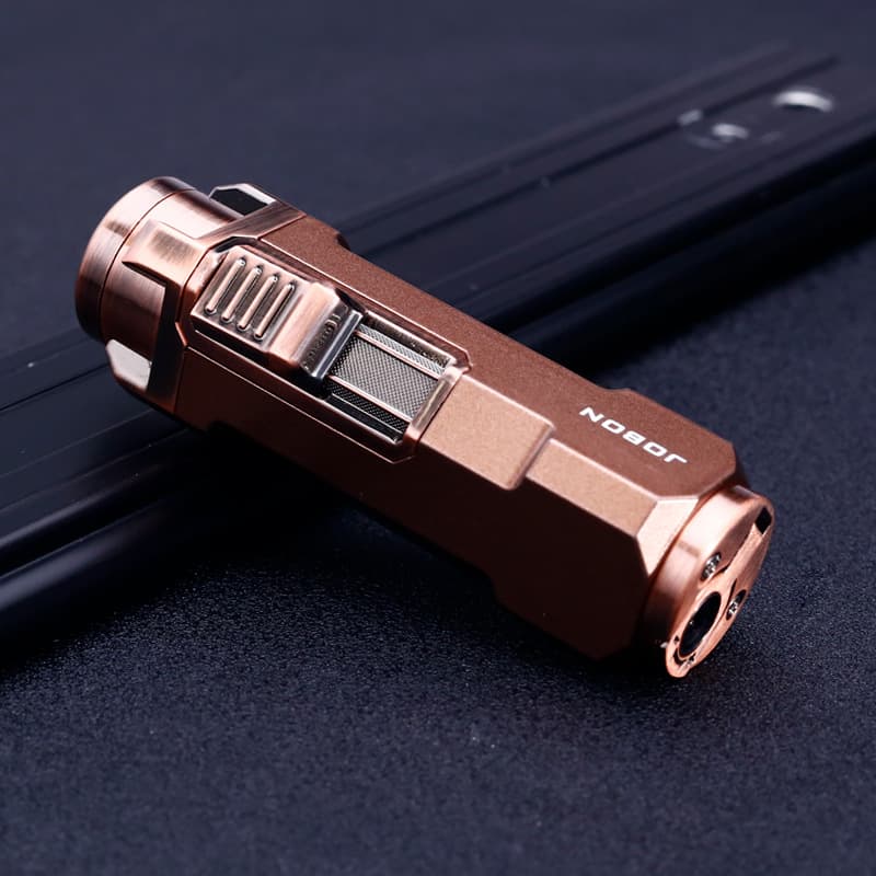 JOBON Zhongbang Triple Flame Torch Lighter with Cigar Punch, Metal Refillable Windproof Lighter for Cigars and Moxibustion
