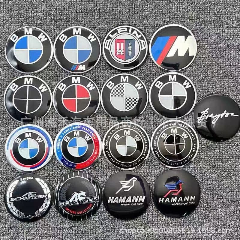 Compatible with BMW wheel hub stickers, modified tire center caps, 50th anniversary KITH Thunder collaboration AC Schnitzer Harman 56MM 65MM