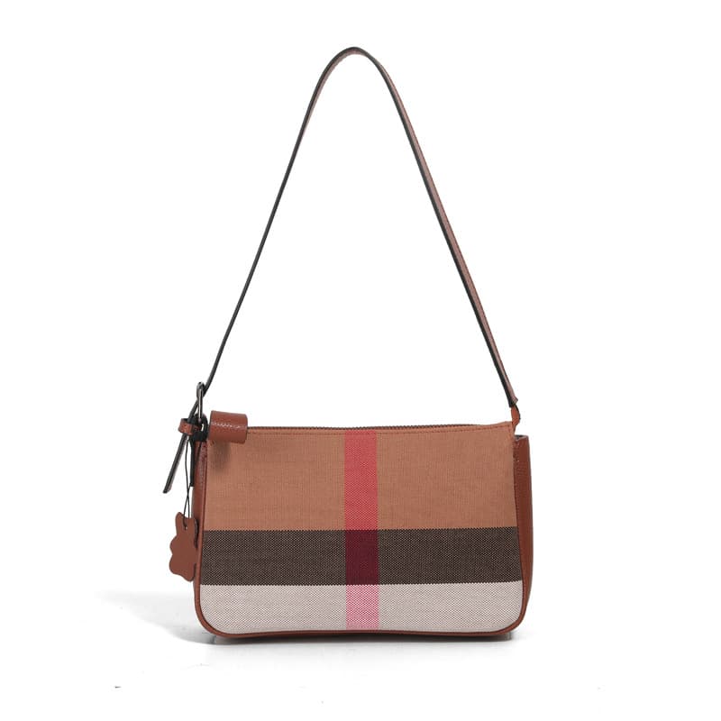 2025 new high-end plaid small bag women's handbag mobile phone bag versatile shoulder crossbody bag genuine leather bag