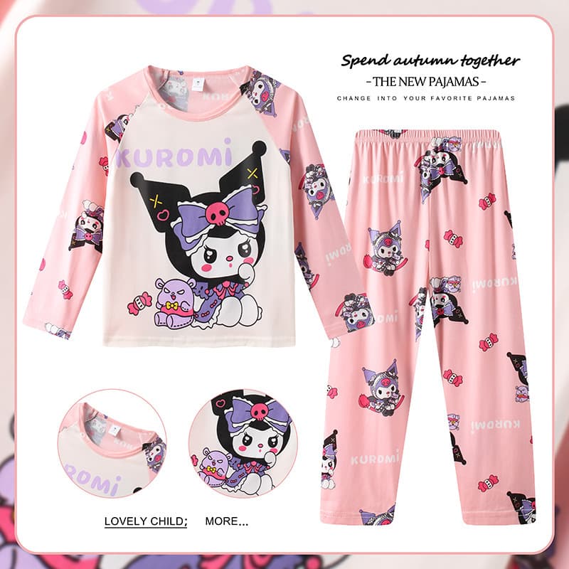 Children's Spring/Autumn Underwear Set, Cute Cartoon Boys and Girls Long-Sleeve Top and Bottom Pajamas, Homewear Wholesale