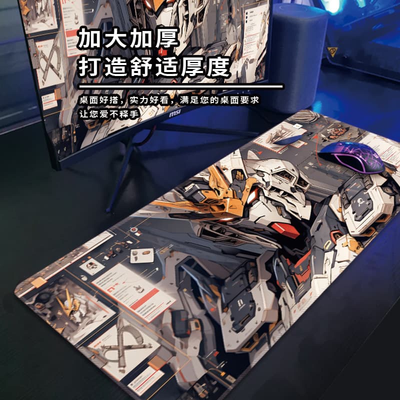 Gundam Mouse Pad Extra Large Anime Gaming Keyboard Mat Mobile Suit Otaku Oversized Desk Pad