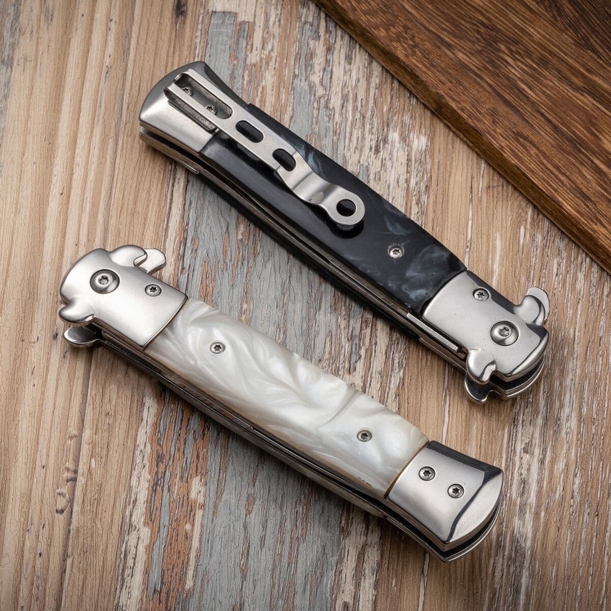 Outdoor Steel Head Color Wood Handle High Hardness Folding Fruit Knife Camping Tactical Knife Hiking Knife Mini Knife