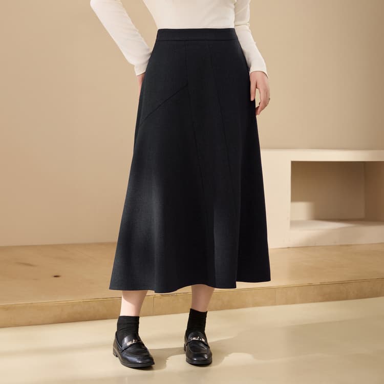 [Elastic Waist A-line Skirt] Slimming and Hip-Concealing Skirt for Plus Size Women, 2025 Winter New Arrival