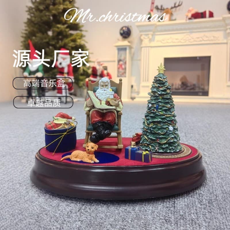 Mr. Christmas Rocking Chair Storytelling Magic Wand Music Box Home Gift Ornament Creative Music Box