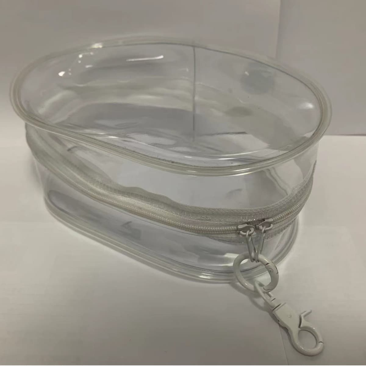 Transparent Data Cable Charger Storage Bag, Earphone Storage Pouch, Makeup Bag, Doll Stroll Bag with Double Zipper Pulls
