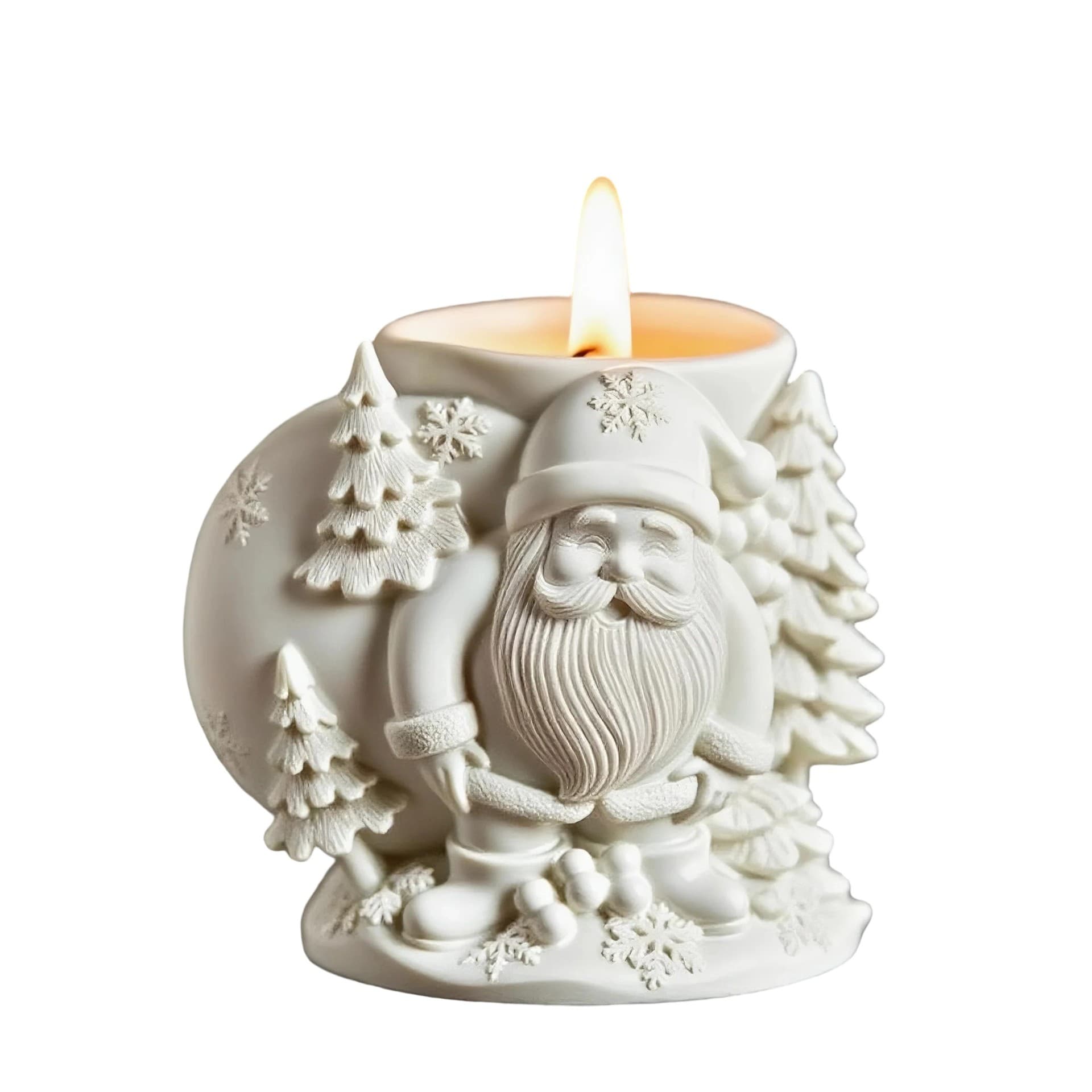 Lexin Aromatherapy Candle Gypsum Cup Stone Container Santa Claus Candle Cup DIY Decoration Gift Drop Shipping
