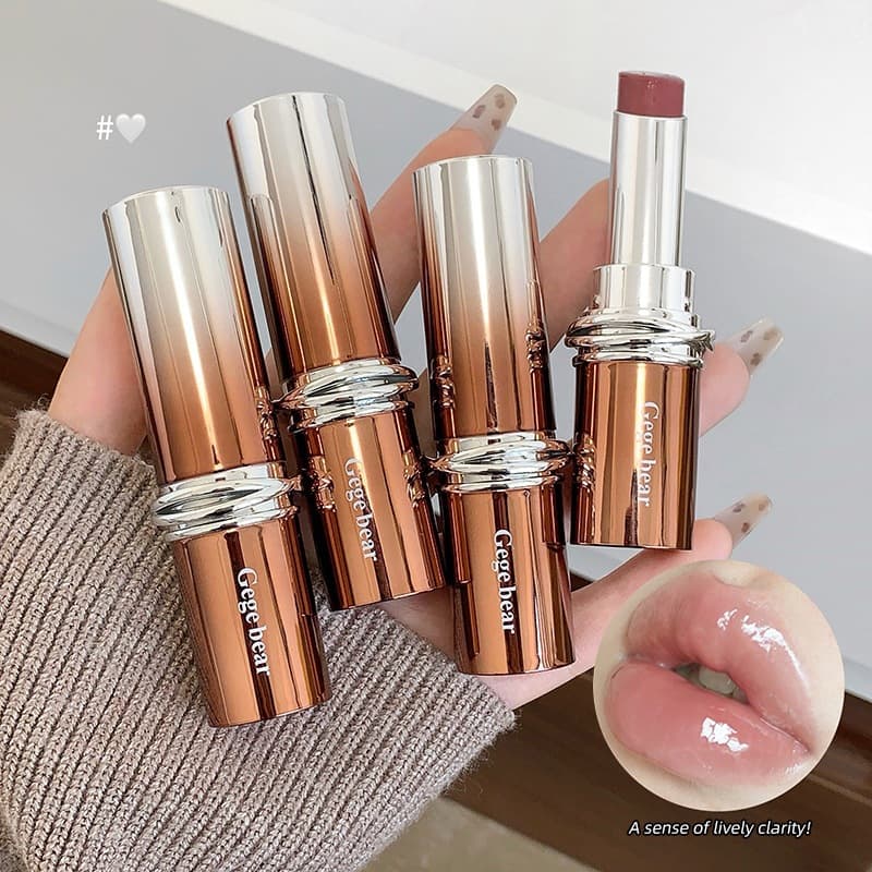 Cross-border Gege Bear Aqua Essence Lipstick Watery Moisturizing Not Easy to Stick Lipstick Moisturizing and Hydrating for Students
