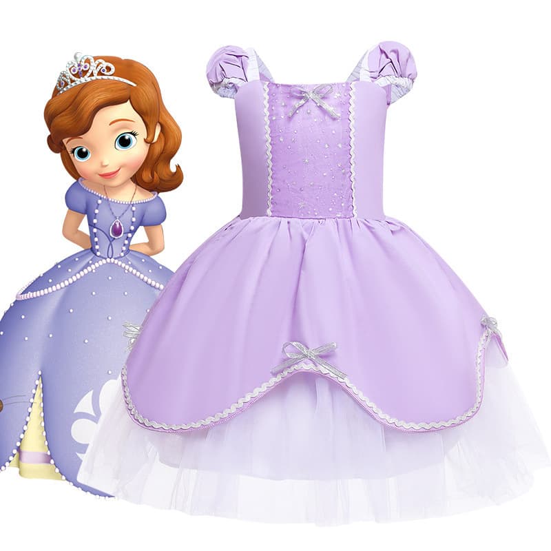 2018 Children's Cotton Sofia Princess Dress Girls Summer Dress