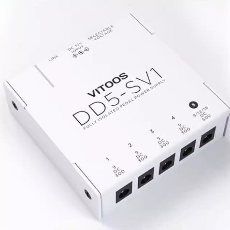 Vitoos Professional Effects Power Supply Unit Fully Isolated Noise Reduction Plug-in/Portable Optional High Power 9V