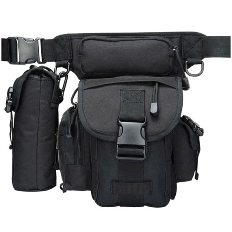 Outdoor tactical leg bag, multi-functional waist bag, waterproof camouflage sports mountaineering portable motorcycle bag, military fan CS Luya bag