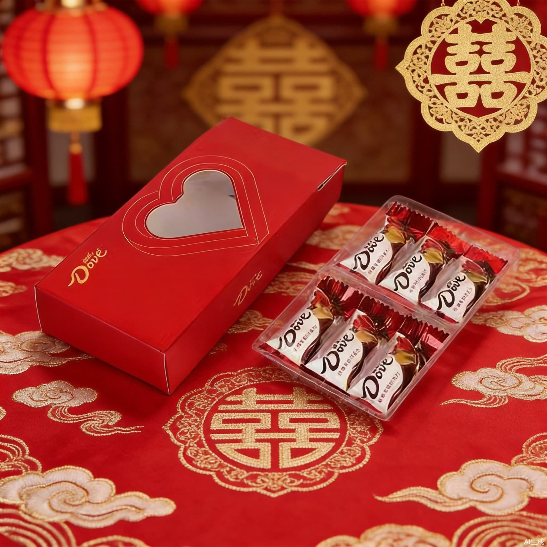 Dove silky milk chocolate 4.5g 6 pieces wedding full moon souvenir wedding candy box empty box