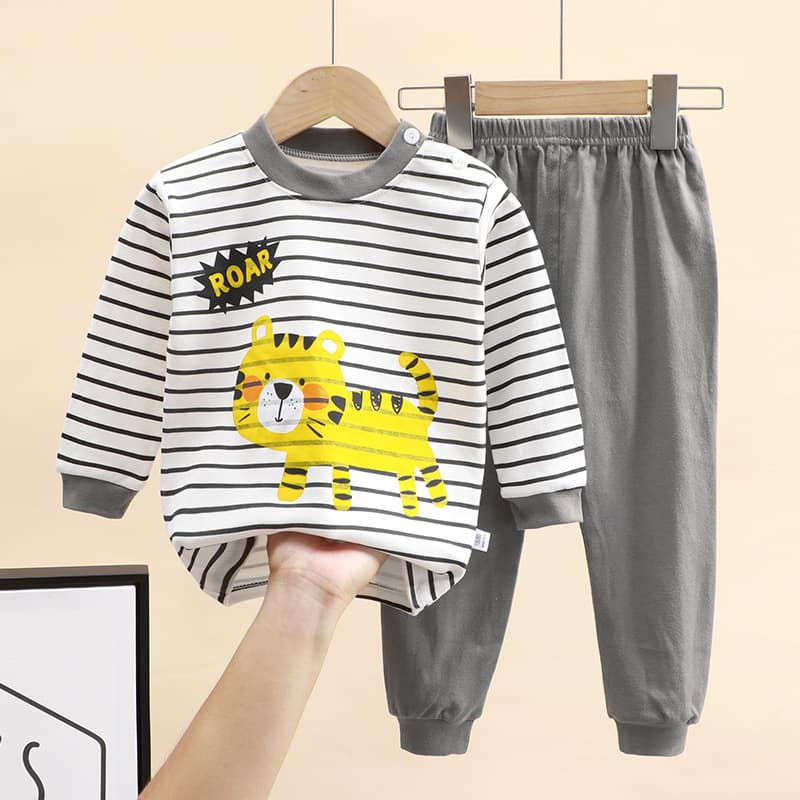 Children's Cotton Underwear Set New Autumn Pajamas for Boys and Girls Home Wear Wholesale