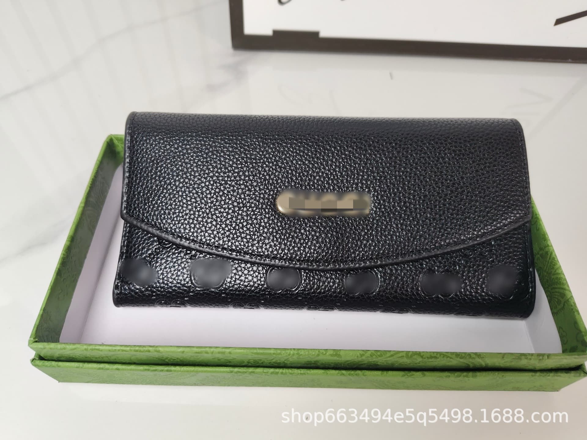 Women's Wallet Cross-Border Trendy Fashion Handbag Premium Handbag Anti-Demagnetization Card Holder Tri-Fold with Box