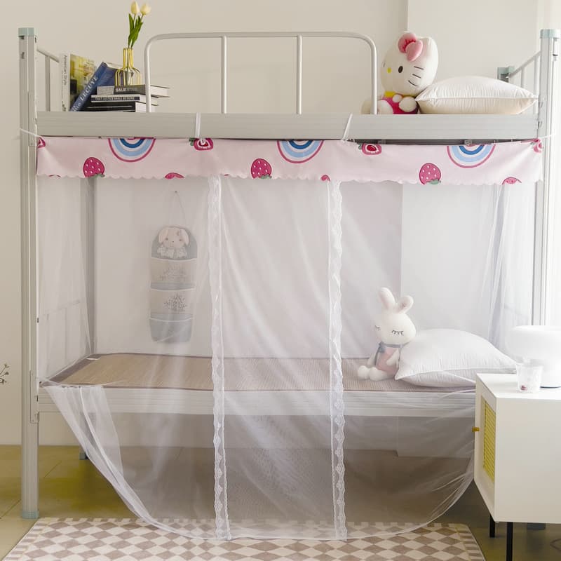 Student Dormitory Mosquito Net, Floor-Installation-Free, Fits Upper and Lower Beds, Single Bed 0.9m Net, Dust-Proof Mesh