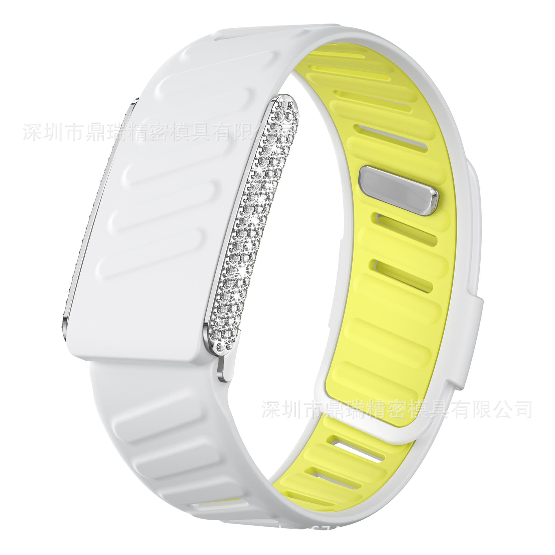 Whoop 5.0 Silicone Strap Dual-Color Wristband Cross-Border Hot Selling Metal Rhinestone Watch Band Whoop Strap
